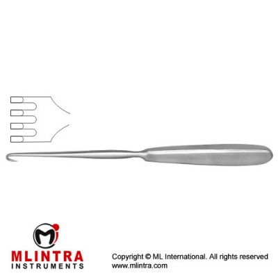Volkmann Retractor 4 Blunt Prongs - Hollow Handle Stainless Steel, 21.5 cm - 8 1/2"